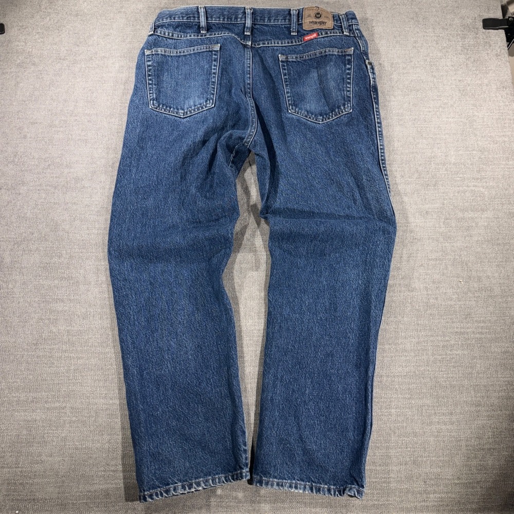 Wrangler Jeans Mens 38x30 Blue Good Regular Fit Straight Leg 100% Cotton 96501MR